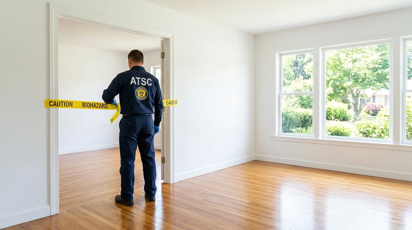 Certified biohazard cleanup crew performing Crime Scene Cleanup in Decatur